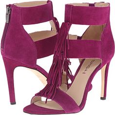 Via Spiga Eilish Fringe Heels, Leather Sole Shoes, Shoes For Me, Fantastic Shoes, Suede Leather Shoes, Suede High Heels, Glamour Style, Sandal Heels, Open Toe Shoes