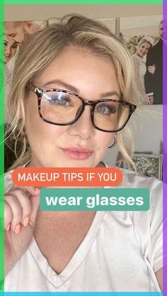 Eye Make Up Glasses, Glasses Work Outfit, Eyeglasses Makeup Ideas, Make Up For Glasses Wearers Natural, How To Wear Glasses, How To Wear Makeup With Glasses, Makeup Under Glasses, Eye Makeup For People With Glasses, Eye Makeup For Glasses Wearers Tips