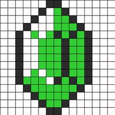 an image of a green and black cross stitched pattern with squares in the middle