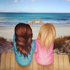 Discover and share the most beautiful images from around the world Girly M, Besties Forever, Most Beautiful Images, Drawings Of Friends, Girly Drawings, Bff Pictures, Couple Drawings