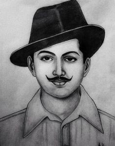 a drawing of a man with a mustache and a hat on his head is shown