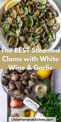 clams with white wine and garlic are the perfect side dish for any seafood lover