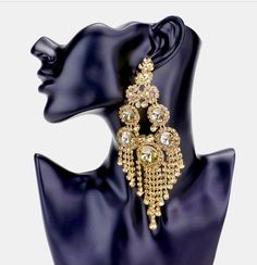 These luxury chandelier earrings are sure to make you the center of attention! Choose from 5 vibrant colors.. -2.0” X 6.0” -Post back Center Of Attention, Gold Topaz, Luxury Chandelier, Chandelier Earrings, Yellow Black, Emerald Green, Pink And Gold, Black Silver, Topaz