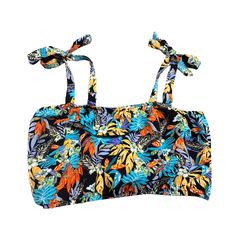 Lily Rose Brand Tropical Print Crop Top. Lavender, Yellow, Turquoise, Orange, Red And White Pop Against A Black Background. Tie Shoulders. Elastic Top And Bottom Bands. 100% Polyester. Perfect For Wearing Alone Or Layering! Nwt! Size Xs Multicolor Floral Print Crop Top, Black Floral Print Beachwear Tops, Multicolor Floral Print Crop Top For Vacation, Multicolor Floral Print Crop Top For Summer, Summer Multicolor Crop Top For Vacation, Multicolor Printed Summer Crop Top, Multicolor Sleeveless Tops For Poolside, Tropical Multicolor Tops For Poolside, Rose Brand