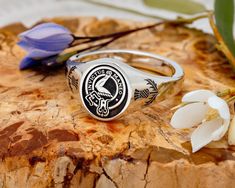 Our Scottish Clan Crest Signet Rings are all handmade in the UK from Hallmarked Sterling Silver and engraved in our workshop. We now have over 400 Clan Designs Available on our website MyPersonalJewellery.co.uk - let us know if you would like us to add your clan. To enhance your design why not add an inside personalized inscription (engraved at the back of the ring head on the inside),  we suggest keeping this short as space is limited - eg initials and date or short names.   Each signet ring in Traditional Round Jewelry For Commemoration, Classic Handmade Engraved Ring For Ceremonial Use, Classic Handmade Engraved Ring For Ceremonial Occasions, Artisan Engraved Signet Ring For Anniversary, Artisan Ring With Stamped Detail As Gift, Anniversary Artisan Signet Ring With Polished Finish, Artisan Engraved Oval Ring For Anniversary, Artisan Oval Engraved Ring For Anniversary, Artisan Stamped Rings As Gifts