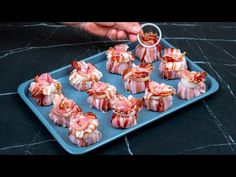 Bacon Wrapped Pork Chops, Bacon Wrapped Pork Tenderloin, Cinnamon Roll Recipe Homemade, Bacon Wrapped Pork, Cheese Roll, Meat Packing, Chop Recipes, Pork Bacon, Bacon Appetizers