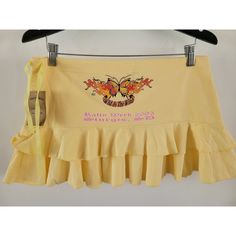 Pacific And Co 2005 Vintage Yellow Mini Skirt Sturgis South Dakota Biker Rally Y2k Ruffled Bottoms For Summer, Y2k Cotton Summer Skirt, Y2k Style Cotton Summer Skirt, Y2k Style Summer Cotton Skirt, Y2k Ruffled Skirt For Summer, Y2k Style Ruffled Skirt For Summer, Y2k Ruffled Skirt For Spring, Y2k Style Ruffled Skirt For Spring, Y2k Mini Skirt For Spring Festival