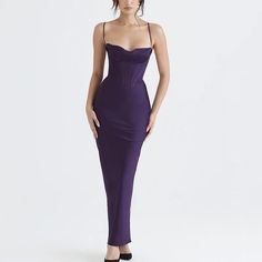 Maxi dress features a satin finish, spaghetti straps, a backless and sleeveless design, and a skinny long silhouette, creating a sleek and elegant look perfect for special occasions. Details: Elasticity: Medium Stretch Fabric Type: SATIN Silhouette: Sheath Neckline: slash neck Material: Polyester Size (IN) Bust Waist Hip Length XS 30.71-33.07 24.41-25.20 33.07-35.43 49.61 S 32.28-34.65 25.98-26.77 34.65-37.01 50.00 M 33.86-36.22 27.56-28.35 36.22-38.58 50.39 L 35.43-37.80 29.13-29.92 37.80-40.16 50.79 Party Long Dress, Women Robe, Backless Maxi Dress, Maxi Dress For Women, Women's Robe, Split Maxi Dress, Backless Maxi Dresses, Split Dress, Women Maxi