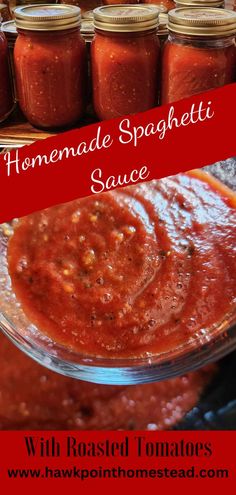 homemade spaghetti sauce in a glass bowl