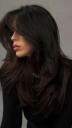 Black Hair Haircuts, Haircut Selfie, Photo Hijab, Fall Hair Cuts, Cute Hairstyle, Hairstyles For Layered Hair, Long Dark Hair, Hijab Girl, Hair Stylies