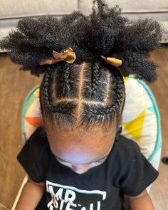 Natural Short Hair, Girls Braided Hairstyles Kids, Braids French, Childrens Hairstyles, Cute Natural Hairstyles, Black Toddler, Weave Ponytail Hairstyles