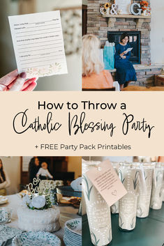 how to throw a catholic blessing party and free party pack printables for the church