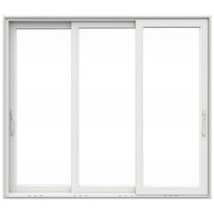 an open white sliding glass door on a white background with clippings to the side