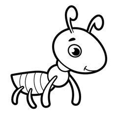 a cartoon anteater bug with big eyes and antennae on it's back