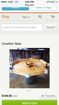 the table is made out of wood and has been purchased for $ 10, 000