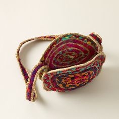 Do you ever look at your wardrobe and think, “Wow, I really need to add some color"? Breathe new life into all your looks with this kaleidoscopic cross-body bag made of repurposed saris and jute.   Each one-of-a-kind bag is made using traditional chindi weaving techniques, which transform natural and repurposed materials into modern designs. Featuring a sturdy cross-body shoulder strap (22" long) and a spacious inside, this bag has an unlined interior with no closure. Handmade in India by women artisans using Fair Trade practices. Man Birthday, Women Artisans, Weaving Techniques, Corporate Gifts, Body Bag, Sales Gifts, Fair Trade, New Life, Bag Making