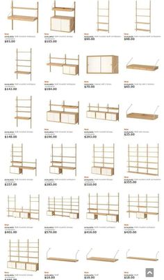 the instructions for how to build a bookshelf with shelves and shelving units