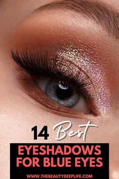 Dramatic Makeup Blue Eyes, How To Apply Eyeshadow For Blue Eyes, Eye Shadowing Tutorial Blue Eyes, Makeup Tricks For Blue Eyes, Eye Makeup For Blue Eyes Over 40, Evening Make Up For Blue Eyes, Copper Eyeshadow Blue Eyes, Colors To Make Blue Eyes Pop