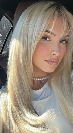 Long Face Hairstyles, Light Blonde Hair, European Hair, Long Hair With Bangs