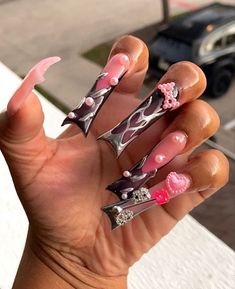 Nails Styles, Punk Nails, Duck Nails, Hard Nails, Long Acrylic