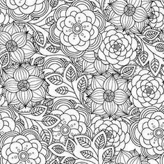 an abstract floral background with black and white flowers