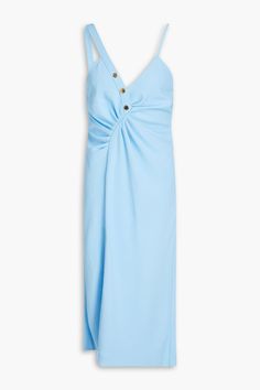 Shop on-sale SANDRO Esmee ruched piqué midi dress for Woman. Browse the best deals from SANDRO and luxury fashion at The Outnet. Embellished Cocktail Dress, Light Blue Dresses, Capsule Outfits, Dress For Woman, Wardrobe Outfits, Knitwear Dress, Satin Midi Dress, Red Midi Dress, Black Dresses Casual