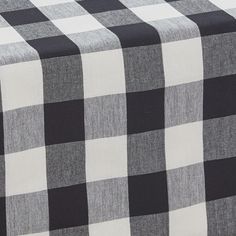 a black and white checkered table cloth