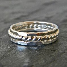 Sterling Silver Thumb Ring - Thumb Rings For Women - Silver Stacking Rings… Thumb Rings For Women, Ring Set Silver, Rings Stacking, Sterling Silver Thumb Rings, Silver Diamond Jewelry, Thumb Rings Silver, Vintage Engagement Rings Unique, Sterling Silver Stacking Rings, Hammered Ring