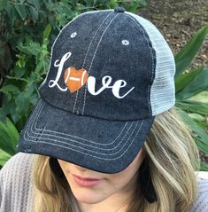 Football Love Heart Football Love Football Mom Embroidered Baseball Hat Football grandma Football Sister by CocomoSoul on Etsy Love Football, Football Love, Hat Baseball