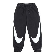 (WMNS) Nike Large Logo Bundle Feet Sports Pants/Trousers/Joggers Black DD5583-010 (Women's) Nike Black Sweatpants For Streetwear, Nike Streetwear Pants For Spring, Spring Sports Sweatpants With Tapered Leg, Sporty Cotton Sports Pants, Hip Hop Style Cotton Sports Pants, Sporty Cotton Pants For Sports, Tapered Leg Sweatpants For Sports In Spring, Spring Tapered Leg Sweatpants For Sports, Nike Cotton Jogging Pants