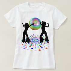 Disco Dance T-shirt Retro Dance Shirt, Disco Tshirt, Disco Ideas, Cheap Text Print T-shirt For Dance, Disco Style Graphic Print T-shirt, Dance Shirts Ideas, Dance Cotton T-shirt With Custom Print, Dance T Shirt, Disco 70s