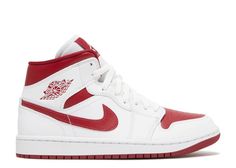 White Pomegranate, Air Jordan 1 Chicago, Air Jordan 1 Mid White, Chicago Women, Jordan 1 Mid White, Wmns Air Jordan 1, Jordan Model, Nike Air Jordan 1 Mid, Wings Logo