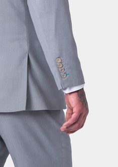 Delivered in as little as two weeks. Covered by our Free Remake Guarantee. Don’t forget Shirts, Pants, Ties & Squares. Fitted Gray Suits, Gray Fitted Suit With Long Sleeves, Fitted Gray Suit With Long Sleeves, Fitted Gray Suit For Spring, Gray Business Suits For Spring, Spring Business Gray Suits, Fitted Gray Blazer With Hidden Button Closure, Classic Gray Slim Fit Blazer, Fitted Business Sport Coat With Button Cuffs