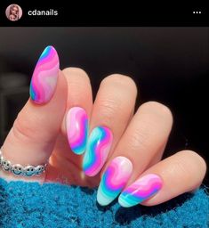 Pastel Goth Nails, Wave Nails, Nail Board, Spring Nail Trends, Goth Nails, Dope Nail Designs, Pretty Nail Art Designs, Really Cute Nails, Nail Art Designs Videos