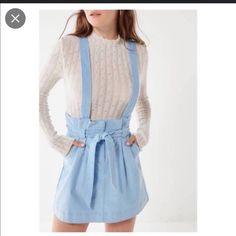 Light Blue Corduroy Skirtall Paper Bag, Tie Waist Side Pockets Size Medium Urban Outfitters Brand High Rise Denim Skirt, Corduroy Overall, Plaid Pleated Mini Skirt, Corduroy Overall Dress, Blue Overalls, Urban Outfitters Skirt, Overall Skirt, High Waisted Denim Skirt, Checkered Skirt