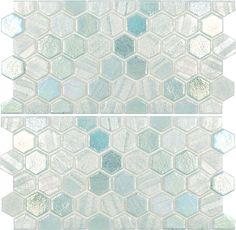 two tiles that have been designed to look like hexagonals