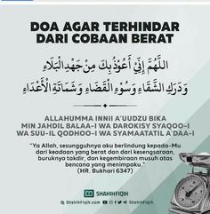 an advertisement with the words doa agar terhirdar dari coban berat