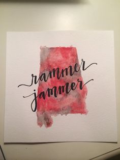 a piece of paper with the words hammer jammer on it