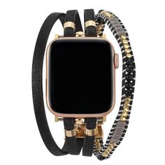 Bracelets Apple Watch Noir Style D 38 40 41 42 44 45 49 mm compatible serie 1 2 3 4 5 6 7 8 se et Ultra Bracelet multiple eWatch Straps