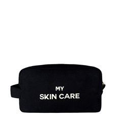 My Skin Care - Organizing Pouch, Coated Lining, Personalize, Black - Bag-all Care Organization, Black Skin Care, Favorite Skincare Products, Pouch Organizer, Forever Yours, Water Proof Case, New Skin, My Skin, Bathroom Organization