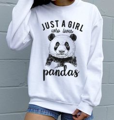 Simple design that says it like it is – you’re just a girl who loves pandas (we get it, we really do, it’s our curse to bear too). Casual Fleece Sweatshirt With Cartoon Print, Casual Cotton Hoodie With Cartoon Print, Winter Cartoon Print Relaxed Sweatshirt, Winter Cartoon Print Sweatshirt With Relaxed Fit, Sporty Sweatshirt With Cartoon Print For Winter, Casual Cartoon Print Sweatshirt For Streetwear, Sporty Winter Sweatshirt With Cartoon Print, Hip Hop Long Sleeve Slogan Sweatshirt, Casual Crew Neck Sweatshirt With Cartoon Print