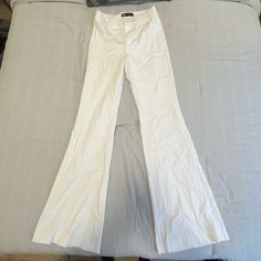 Never Worn, Great Condition. Missing Button, But Hooks Work Great. Non-stretch High Waist Cotton Dress Pants, Casual Fitted Pants With Buttons, Fitted Casual Pants With Buttons, Spring Stretch Pants With Buttons, Spring Stretch Bottoms With Buttons, Mid-rise Fitted Pants With Button Closure, Stretch Pants With Button Closure For Summer, Fitted Bottoms With Buttons And Straight Leg, Stretch Straight Pants With Button Closure