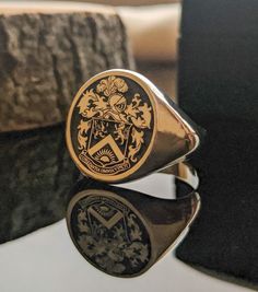 "Silver Coat of Arms Signet Ring , Crest Ring, Family Crest Rings , Custom Signet Ring, Family Crest Signet Ring, Personalized Signet Ring ❥You can send us your family logo or symbol and order your product. When we receive your order, we will send you a sketch of your logo and ask for your confirmation. After you confirm your logo, we will immediately start manufacturing your product. ☞ ☞ ☞ ITEM DESCRIPTION ☜ ☜ ☜ * Material : 925K Sterling Silver * Ring Face Size Options ; - Small Face Size : 14 Adjustable Etched Signet Ring For Anniversary, Silver Signet Ring Mens, Class Rings College, Family Crest Rings, School Rings, College Rings, Custom Signet Ring, Family Ring, Graduation Rings