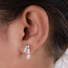 Natural H/SI Pear Diamond Dangle Earrings 18k White Gold Birthday Gift 1.82 Ct. Expensive Jewellery, Diamond Dangle Earrings, Earrings Diamond, Gold Birthday, Expensive Jewelry, Pear Diamond, Diamond Clarity, Colored Diamonds, Stone Color