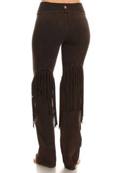 Prepare to rock out in these T-Party Western Mineral Wash Fringe & Stone Brown pants made of COTTON LYCRA JERSEY 30'S, with a 96% COTTON and 4% SPANdex blend for ultimate comfort. With a flirty inseam of 33", you'll be sure to turn heads while staying true to your unique and playful style. Poncho Cardigan, Playful Style, Scarf Poncho, Brown Pants, Tiered Maxi Dress, Jumper Dress, Cardigan Jacket, Bell Bottoms, Dress Pants