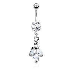 Cluster CZ Peacock Dangle and Round CZ Prong Set 316L Surgical Steel Belly Button Navel Rings Piercing Area: Navel, Belly Button Bar Size: 14GA (1.6 mm) Bar Length: 3/8" (10 mm) Ball Size: 5 mm & 7 mm Material: 316L Surgical Steel / Brass Plating: Rhodium/14Kt Gold Stone Material: CZ Sold by: 1 Piece Barbell Piercing, Dangle Belly Rings, Belly Jewelry, Button Rings, Belly Button Piercing, Navel Rings, Enamel Bracelet, Belly Ring, Body Jewellery