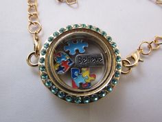 Autism Floating Locket Bracelet by JRCsJEWELRY on Etsy Charm Bracelet, Personalized Items, Bracelet