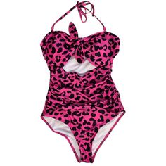 Pink Leopard Print Women's High Waisted Cut Out Swimsuit. Size Medium. Ties Behind The Neck. Built In Removable Bra Pads. Nwt. Chic Pink Stretch Swimwear, Chic Pink Swimwear With Lined Body, Flirty Pink Swimwear For Party, Flirty Pink Party Swimwear, Flirty Pink Swimwear, Summer Fitted Leopard Print Swimwear, Leopard Print Summer Swimwear, Fitted Leopard Print Swimwear, Fitted Leopard Print Beachwear Swimwear