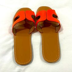 Summer Sandals, Orange And Brown Casual Closed Toe Jelly Sandals For Vacation, Spring Beach Slip-on Jelly Sandals, Open Toe Synthetic Footbed Sandals For Beach Season, Spring Beach Jelly Slip-on Sandals, Open Toe Footbed Sandals For Beach Season, Closed Toe Jelly Sandals For Beach Vacation, Flat Jelly Sandals For Spring Beach Outings, Flat Jelly Sandals For Spring Beach, Spring Beach Flat Jelly Sandals