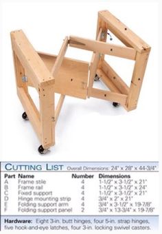 the instructions for making a wooden chair